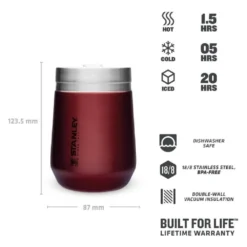 Thermosbeker Stanley The Everyday GO Tumbler Wine 0,29L -Bo-Camp Shop 6 82141stanley the everyday go tumbler 03l