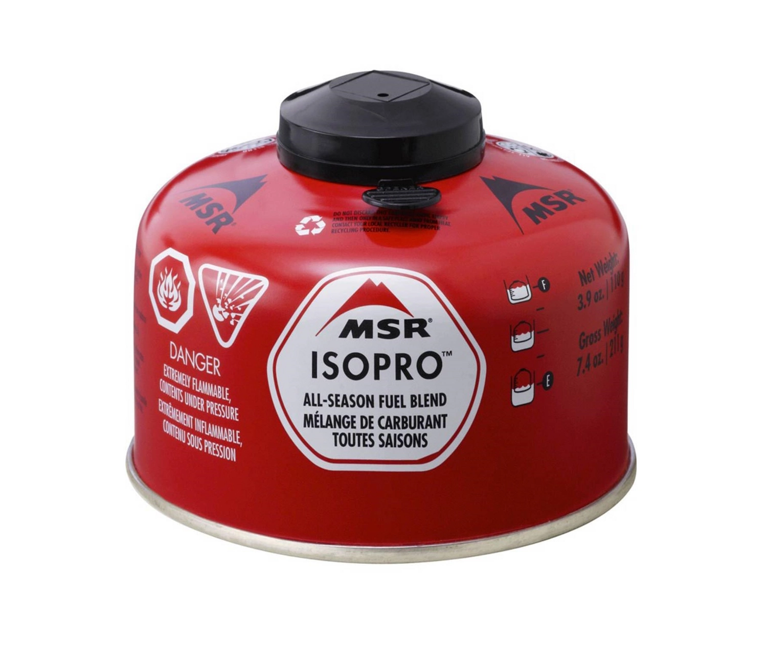 Gasfles MSR IsoPro Canister Europe 113g 1 Gasfles MSR IsoPro Canister Europe 113g