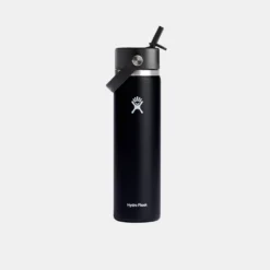 Thermosfles Hydro Flask Wide Mouth Flex Straw Cap Black 709 Ml -Bo-Camp Shop thermosfles hydro flask wide mouth flex straw cap black 709 ml