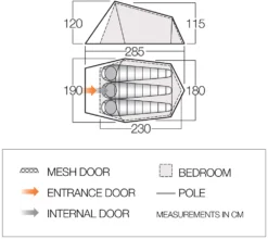 Tent Vango Soul 300 Treetops -Bo-Camp Shop vango 2019 tents floorplan soul 300 1